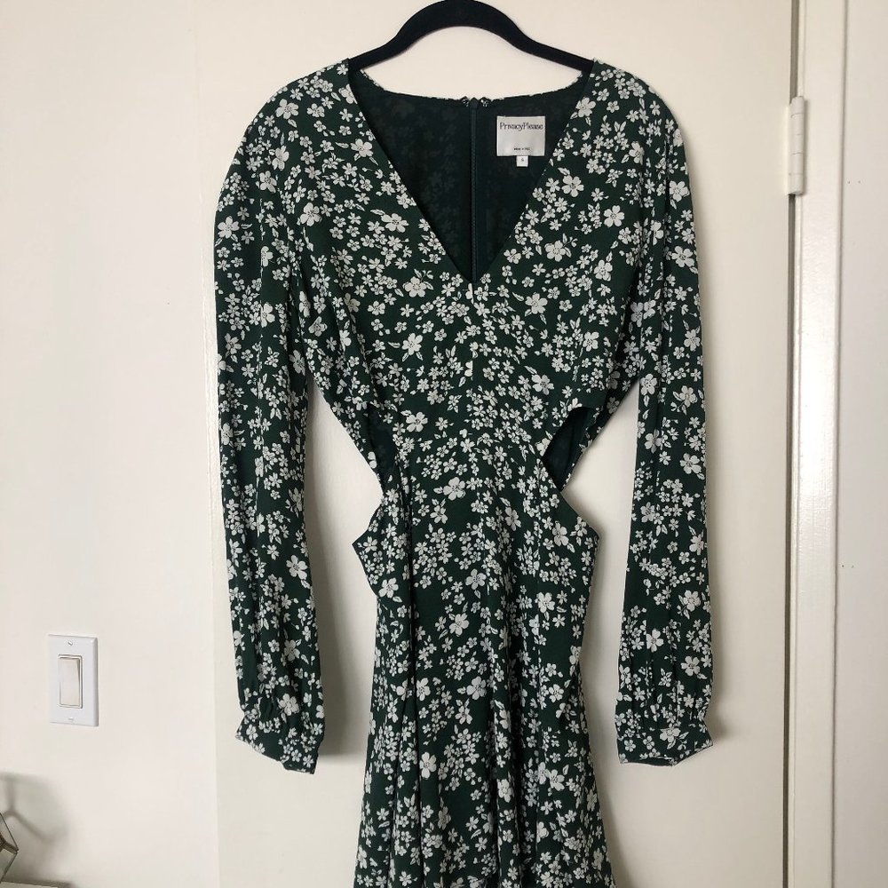 Privacy Please Green Floral Dress